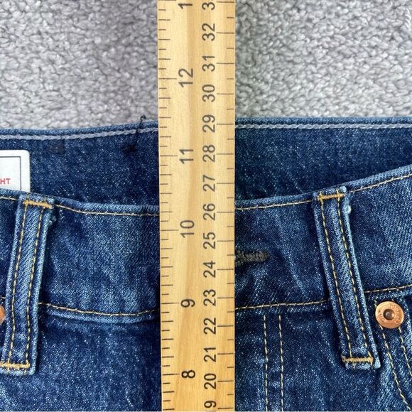 Gap Jeans Women’s 26 Blue Cheeky Straight High Rise Dark Wash Button Fly - Picture 7 of 10